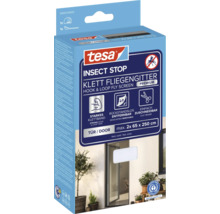 Tesa Insect Stop Klett Fliegengitter für Türen, maximale Größe 2x 65 x 250 cm