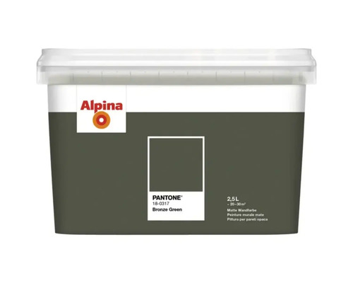 Alpina Pantone 18-0317 Bronze Green matte Wandfarbe, 2,5 Liter.