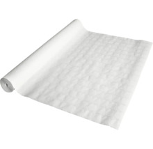 Weiße Rolle Anstrichvlies mit geometrischer quadratischer Struktur.