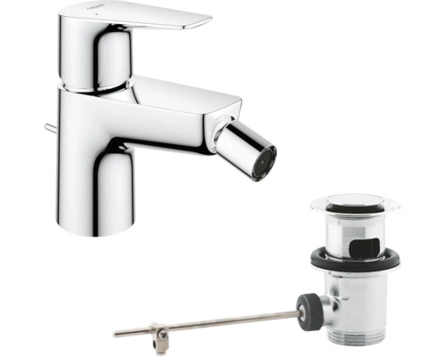 GROHE Bidetarmatur START EDGE 2020 chrom 23345001 Einhebel-Bidetarmatur mit verstellbarem Luftsprudler und Zugstangen-Ablaufgarnitur in Chrom.
