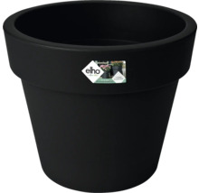 elho runder Pflanztopf aus recyceltem Kunststoff, schwarz.
