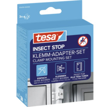 tesa Logo, tesa Insect Stop Klemm-Adapter-Set für Insektenschutztüren zur Montage ohne Bohren, Packung mit 3 Stück.