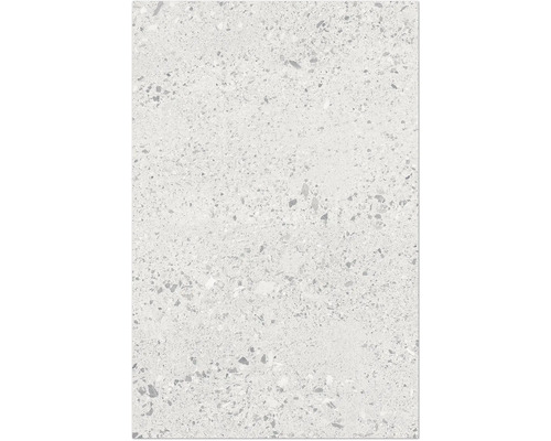 Bodenfliese oder Wandfliese mit Terrazzo-Optik und feinen Steineinschlüssen.
