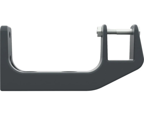 Glasklemmhalter aus Metall mit Feststellschraube für die Montage.