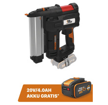 Worx Nitro Akku-Nagler mit Nail Force Technologie und ein kostenloser 20 Volt 4.0 Amperestunden Power Share Pro Akku.