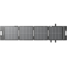 Tragbares faltbares 110 Watt Solarpanel EcoFlow Light mit vier Segmenten und Tragegriffen.