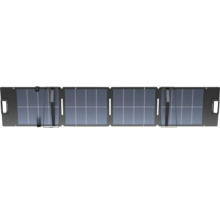 Faltbares EcoFlow Solarpanel mit vier Modulen, integrierten Griffen und Standfüßen für die mobile Stromerzeugung.