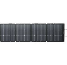 Faltbares Solarpanel-Set mit vier verbundenen Modulen und integrierten Kabeln.