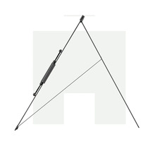 Gasdruckfeder-Set für Hochbeet-Dach, Metall, schwarz.