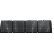Faltbares Solarpanel mit vier monokristallinen Modulen für mobile Stromversorgung.