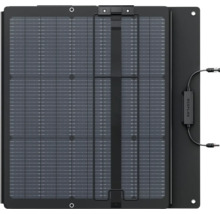 EcoFlow tragbares Solarpanel mit Anschlusskabeln und Befestigungsösen.