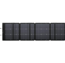Faltbares Solarpanel mit vier Modulen und integrierten Anschlusskabeln.