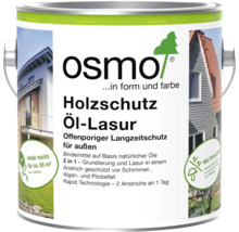 Osmo Holzschutz Öl-Lasur für außen im Metalleimer, 2 in 1 Grundierung und Lasur für offenporigen Langzeitschutz von Holzoberflächen.