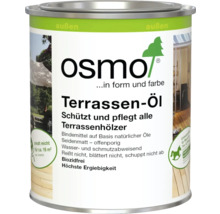 Osmo Terrassen-Öl für den Außenbereich. Schützt und pflegt Terrassenhölzer. Seidenmatt, wasserabweisend, biozidfrei. Osmo Logo.