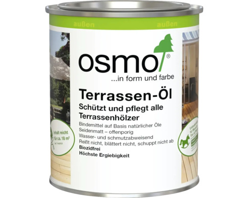 Osmo Logo Terrassen-Öl für den Außenbereich zum Schutz und zur Pflege von Terrassenhölzern.