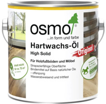 Dose Osmo Hartwachs-Öl High Solid Original für Holzfußböden und Möbel, Ergiebigkeit circa 75 Quadratmeter, für Kinderspielzeug geeignet.