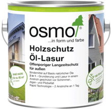 Osmo Holzschutz Öl-Lasur für außen, 2 in 1 Grundierung und Lasur, offenporiger Langzeitschutz, reicht für circa 65 Quadratmeter.