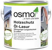 Osmo Holzschutz Öl-Lasur für außen im Metalleimer. Offenporiger Langzeitschutz und zwei-in-eins Grundierung und Lasur für circa 65 Quadratmeter.