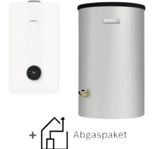 Bosch Gas-Brennwerttherme mit Warmwasserspeicher und Abgaspaket