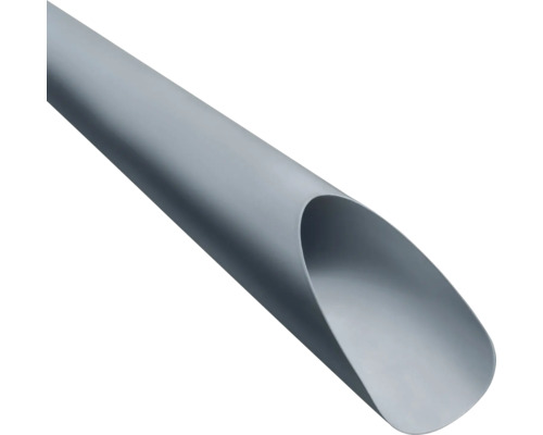 Graues HT-Rohr aus Kunststoff für Abwasserleitungen.