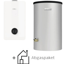 Bosch Gas-Brennwerttherme mit Warmwasserspeicher und Abgaspaket