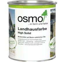 Osmo Landhausfarbe High Solid für außen, seidenmatt, auf Basis natürlicher Öle, Reichweite circa 20 Quadratmeter.