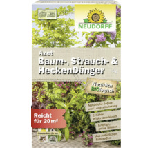Neudorff Azet Baum-, Strauch- und Heckendünger, 1 Kilogramm Packung, organischer Dünger für 20 Quadratmeter, natürlich biologisch.