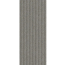 Akustikpaneel mit vertikalen Lamellen und Steinoptik.