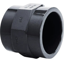 PVC-U Fitting Muffe mit Sechskant, schwarz