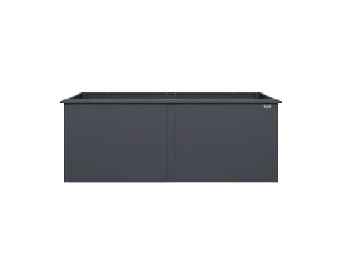 Rechteckiges Hochbeet von weka in Anthrazit.