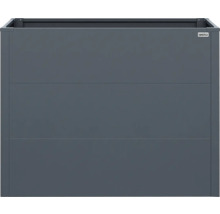 Weka Hochbeet aus Metall, rechteckig, Anthrazit, Seitenwände mit drei Paneelen.