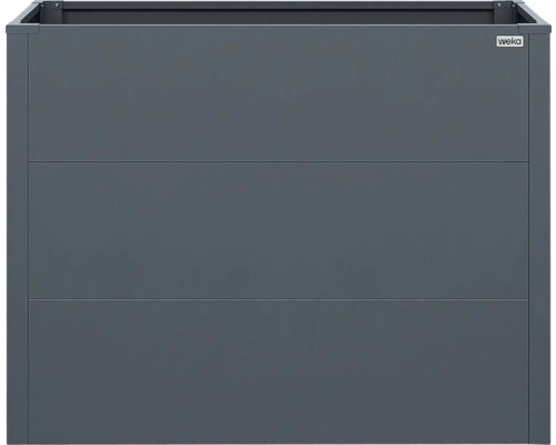 Weka Hochbeet aus Metall, rechteckig, Anthrazit, Seitenwände mit drei Paneelen.