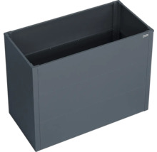 Rechteckiges Hochbeet aus Metall in Anthrazit von Weka.