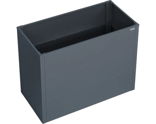 Rechteckiges Hochbeet aus Metall in Anthrazit von Weka.