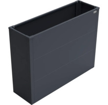 Weka Hochbeet aus Metall in Anthrazit, rechteckig, Weka Logo.