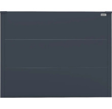 Anthrazitfarbenes Weka Wandelement für Gartenhäuser mit drei horizontalen Paneelen, Weka Logo.