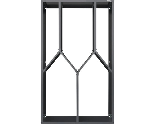 Weka Metall-Regaleinsatz für Kaminholzregal in Anthrazit.