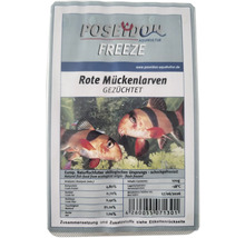 Poseidon Aquakultur Rote Mückenlarven, schockgefrostet, 100 Gramm, Naturfischfutter bei minus 18 Grad lagern.
