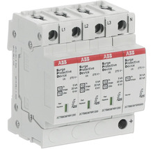 ABB Überspannungsschutzgerät Typ 2 und 3, 4-polig (L1, L2, L3, N), 275 Volt für die Hutschienenmontage.