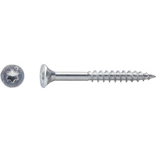 Senkkopfschraube mit Teilgewinde und Torx-Antrieb aus verzinktem Stahl.