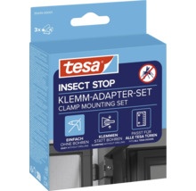 tesa Insect Stop Klemm-Adapter-Set für Insektenschutz-Türen, Montage ohne Bohren, 3 Stück