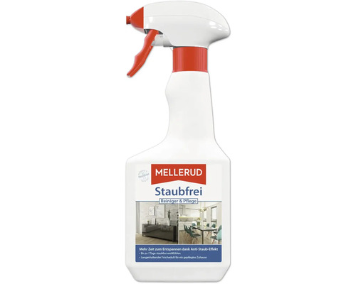 Mellerud Staubfrei Reiniger und Pflege Sprühflasche für Oberflächen im Innenbereich.