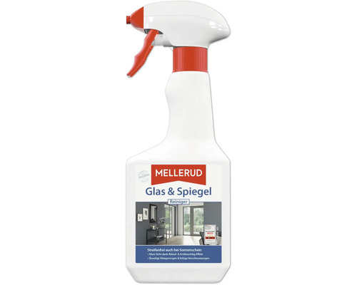 Mellerud Glas & Spiegel Reiniger in der Sprühflasche.