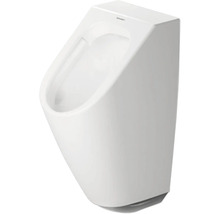 Wand-Urinal aus weißer Keramik.