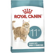 Royal Canin Logo, Katzenfutter für ältere Katzen über 11 Jahre mit einer Abbildung einer Katze.