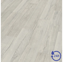 Laminatboden in Holzoptik mit einer Wasserresistenz von 24 Stunden.