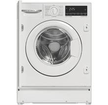 Bosch Waschtrockner für 8 Kilogramm Waschen und 5 Kilogramm Trocknen, Einbaugerät, Frontlader, digitales Display, Bosch Logo.