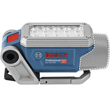 Bosch Professional Akku-Lampe GLI 12 Volt-330 mit 10 LEDs und verstellbarem Standfuß.