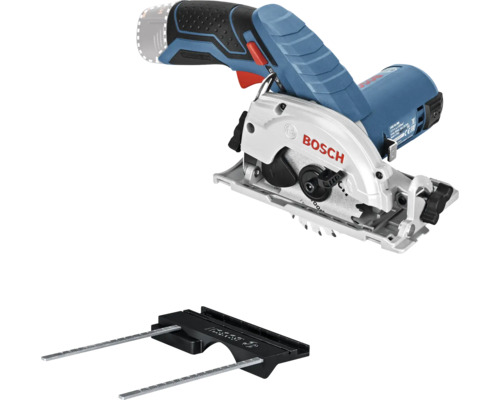 Bosch Akku-Kreissäge mit Parallelanschlag für präzise Schnitte in Holz.