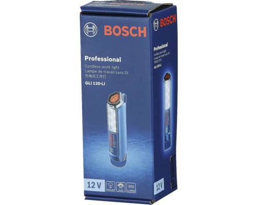 Bosch Logo, Bosch Professional Akku-Arbeitsleuchte GLI 120-LI, 12 Volt, 300 Lumen.
